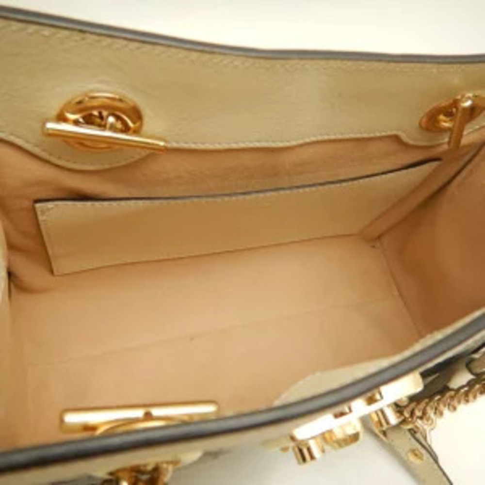 GUCCI Cruise Padlock Tote Bag GG Supreme Leather Beige Ivory White - Picture 7 of 9
